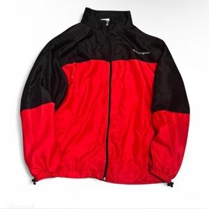 Champion Men's Bold Red and Black Windbreaker